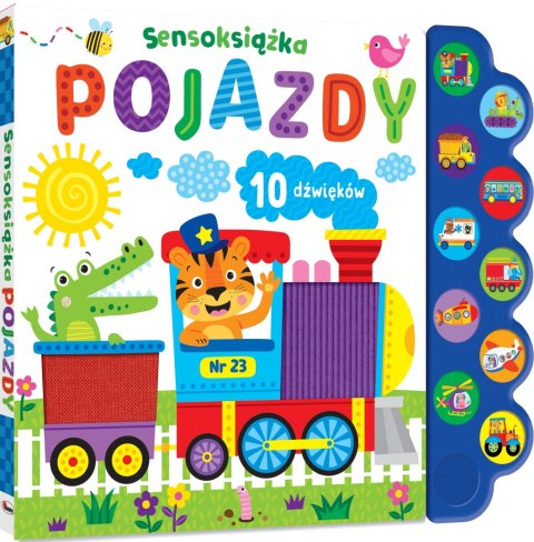 Sensoksiążka Pojazdy Książka Sensoryczna 10 dźwięków Sensoryka Malucha