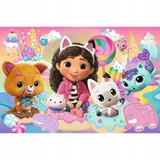 Trefl Puzzle 24 elementów Maxi Koci Domek Gabi 14381 Koci świat Gabby
