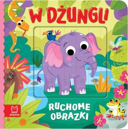 W Dżungli Ruchome obrazki Aksjomat Magiczna Książeczka Wierszyki