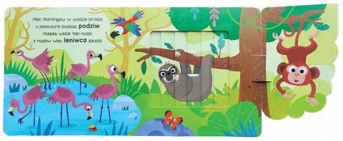 W Dżungli Ruchome obrazki Aksjomat Magiczna Książeczka Wierszyki
