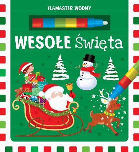 Wesołe Święta Flamaster wodny Świąteczna Kolorowanka Malowanka Wilga