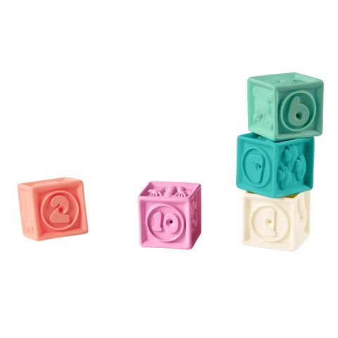 Zestaw sensoryczny Miękkie klocki i kubeczki B.Toys BX2401Z