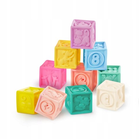 Zestaw sensoryczny Miękkie klocki i kubeczki B.Toys BX2401Z