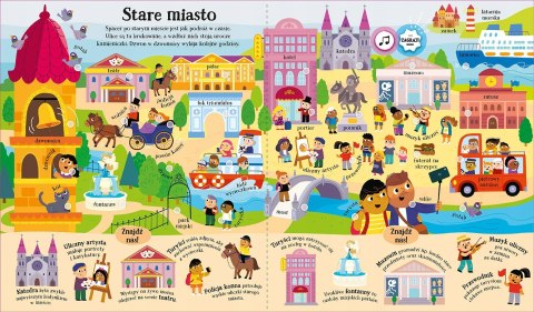 Znajdź nas! Miasto Pojazdy 200 dźwięków Słuchaj Odgłosów Wyszukiwanka