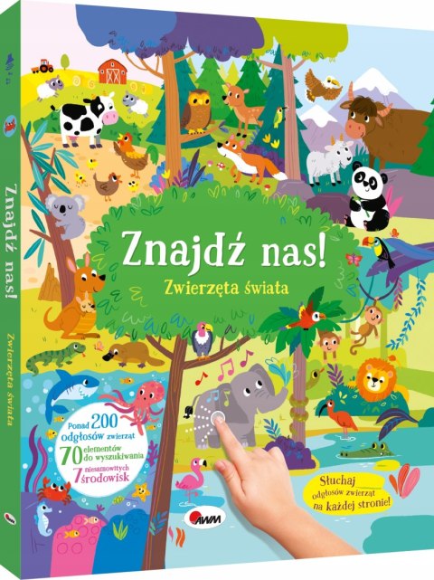 Znajdź nas! Zwierzęta świata 200 Odgłosów Zwierząt Dźwiękowa Wyszukiwanka
