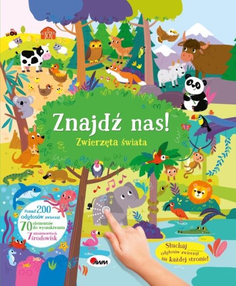 Znajdź nas! Zwierzęta świata 200 Odgłosów Zwierząt Dźwiękowa Wyszukiwanka