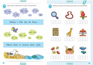 Czytam sylabami. Pierwsze kroki w nauce czytania + naklejki Aksjomat