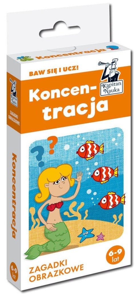Koncentracja Zagadki obrazkowe Kapitan Nauka 6-9 lat