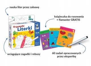 Literki Gryzmołki 3-6 lat Kapitan Nauka Litery Piszę i zmazuję