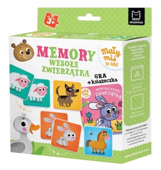 Mały Miś to Lubi Memory Wesołe Zwierzątka Gra + Książeczka Aksjomat 3+ Memo