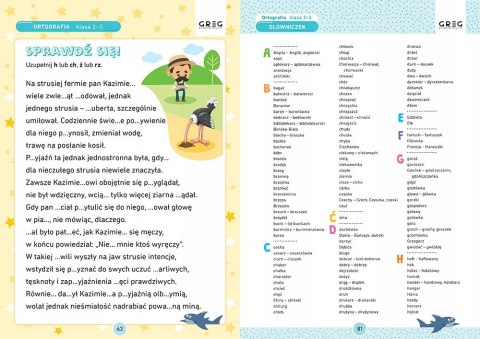 Ortografia Karty Pracy w Szkole i w Domu Klasy 2-3 Greg