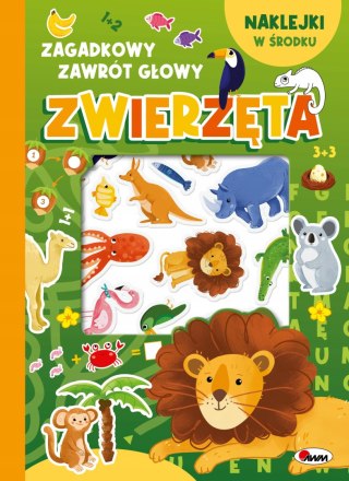 Zwierzęta zagadkowy zawrót głowy Wypukłe Naklejki