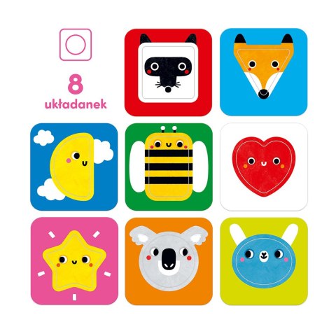 CzuCzu Pierwszy sorter Kształty dla dzieci 18 mies.+, dwuelementowe puzzle