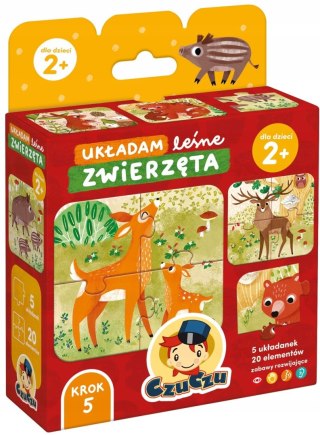 CzuCzu Układam Leśne zwierzęta dla dzieci 2+ puzzle 4 elementy
