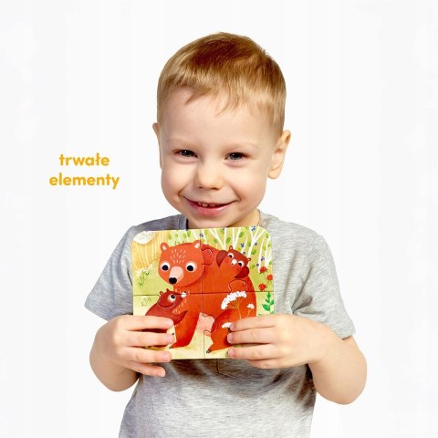 CzuCzu Układam Leśne zwierzęta dla dzieci 2+ puzzle 4 elementy