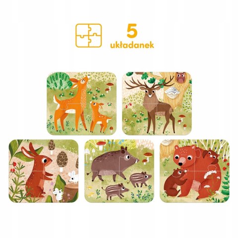 CzuCzu Układam Leśne zwierzęta dla dzieci 2+ puzzle 4 elementy