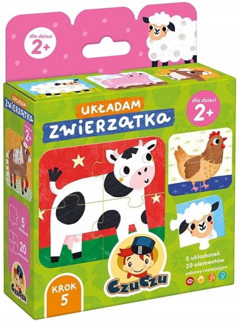 CzuCzu Układam Zwierzątka dla dzieci 2+ puzzle 4 elementy