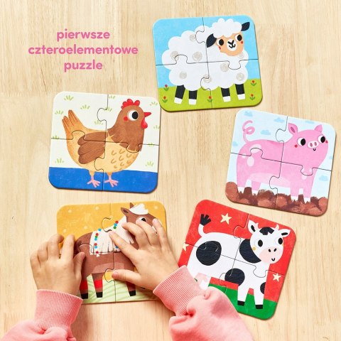 CzuCzu Układam Zwierzątka dla dzieci 2+ puzzle 4 elementy