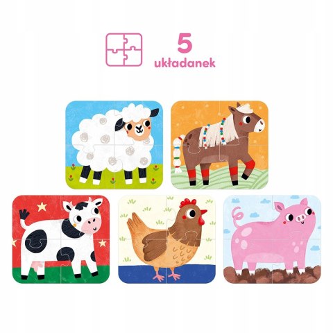 CzuCzu Układam Zwierzątka dla dzieci 2+ puzzle 4 elementy