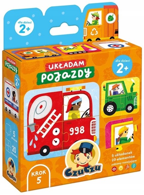 CzuCzu Układam pojazdy dla dzieci 2+ puzzle 4 elementy