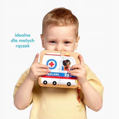 CzuCzu Układam pojazdy dla dzieci 2+ puzzle 4 elementy