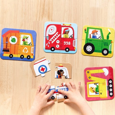 CzuCzu Układam pojazdy dla dzieci 2+ puzzle 4 elementy