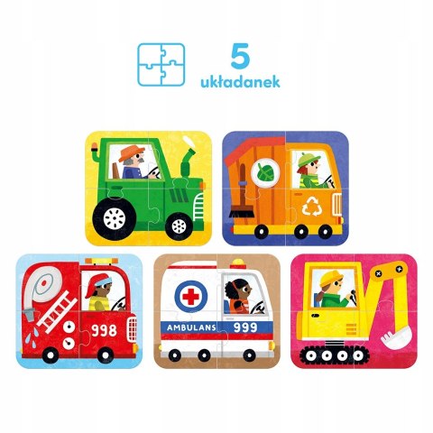CzuCzu Układam pojazdy dla dzieci 2+ puzzle 4 elementy