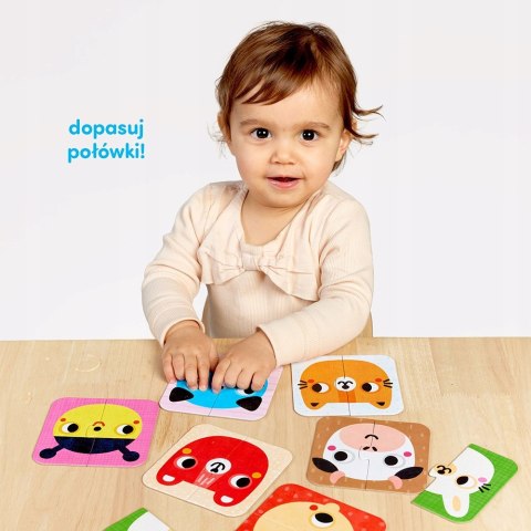 CzuCzu Układam połówki Buzie dla dzieci 15 mies.+, dwuelementowe puzzle