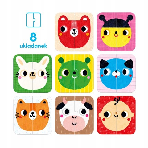 CzuCzu Układam połówki Buzie dla dzieci 15 mies.+, dwuelementowe puzzle