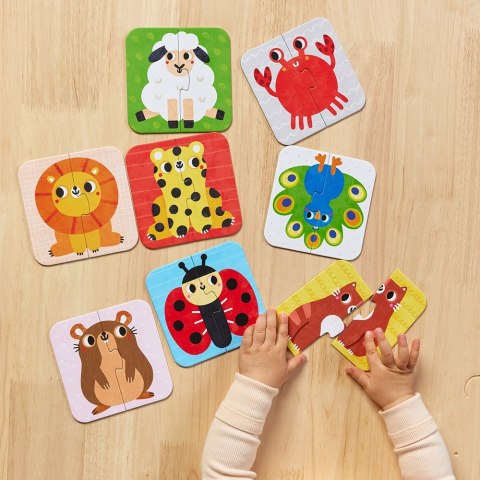 CzuCzu Układam połówki Zwierzątka dla dzieci 18 mies.+,dwuelementowe puzzle