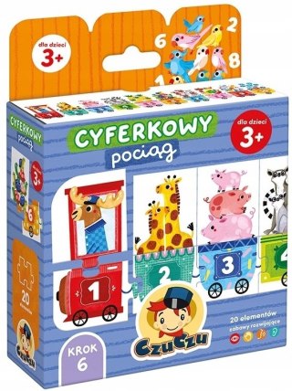 CzuCzu puzzle Cyferkowy pociąg dla dzieci 3+, 20 elementów