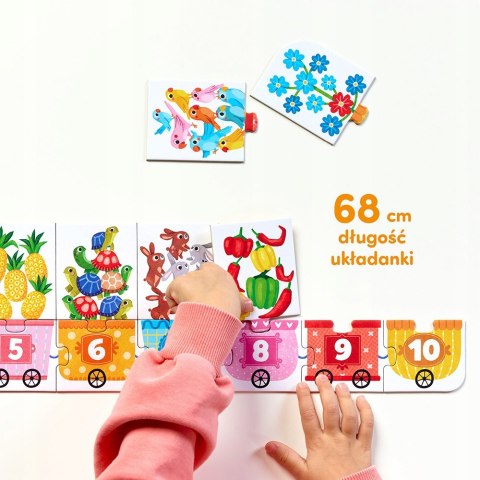 CzuCzu puzzle Cyferkowy pociąg dla dzieci 3+, 20 elementów