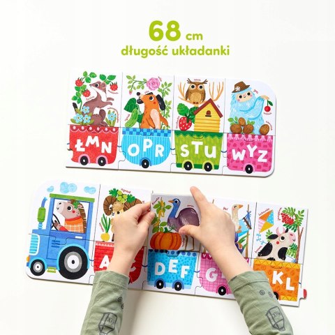CzuCzu puzzle Literkowy traktor dla dzieci 3+, 18 elementów
