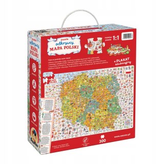 Puzzle CzuCzu 300 elementów CzuCzu Puzzle odkrywcy Mapa Polski
