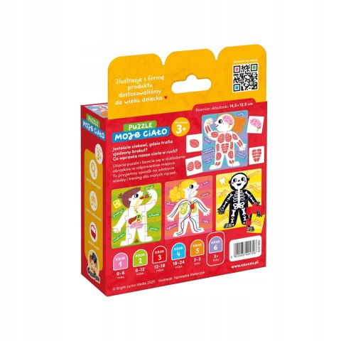 Puzzle i gra Moje ciało dla dzieci 3+, 36 elementów CzuCzu