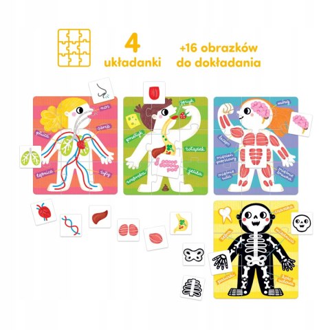 Puzzle i gra Moje ciało dla dzieci 3+, 36 elementów CzuCzu