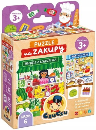 Puzzle i gra Na zakupy dla dzieci 3+, 36 elementów CzuCzu