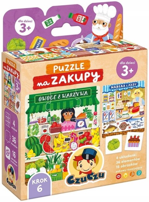 Puzzle i gra Na zakupy dla dzieci 3+, 36 elementów CzuCzu