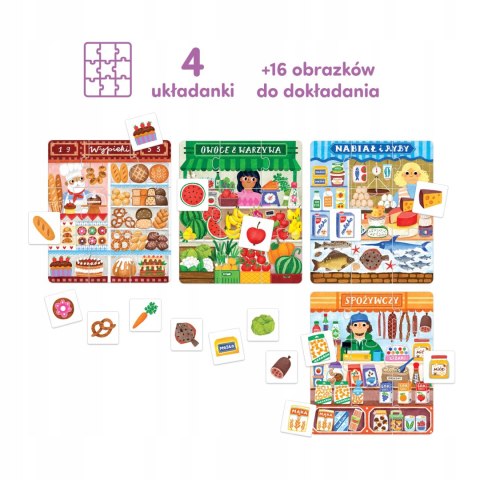 Puzzle i gra Na zakupy dla dzieci 3+, 36 elementów CzuCzu