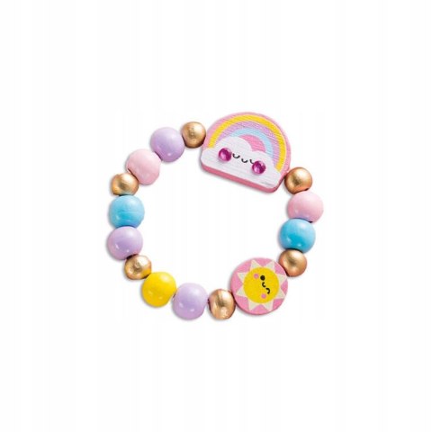 Zestaw kreatywny do tworzenia biżuterii z drewna Tęczowa kraina 4+, Janod