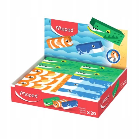 Gumka szkolna do mazania Maped Playful Animals Kolorowe Zwierzątka 1 szt.
