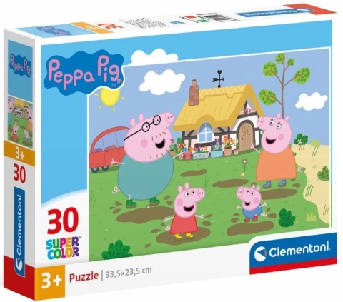 Puzzle 30 elmentów Świnka Peppa 20838 Clementoni Super Kolor 3+