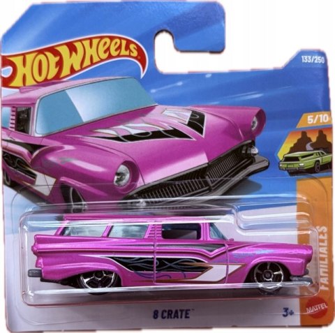 Hot Wheels JJJ86 8 Crate Różowy Vagons Familiales
