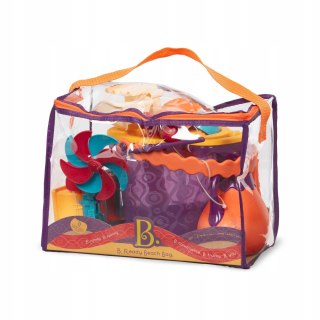 Torba z akcesoriami do piasku B.Toys BX1308Z B. Ready Beach Bag Fioletowa