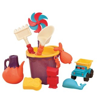 Torba z akcesoriami do piasku B.Toys BX1308Z B. Ready Beach Bag Fioletowa