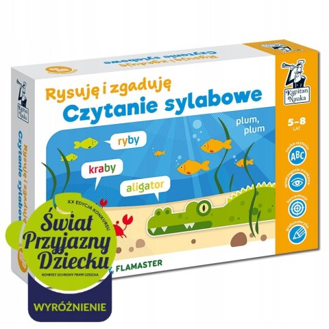 Czytanie sylabowe Rysuję i zgaduję Kapitan Nauka