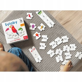 Puzzle do nauki czytania Sylaby Edukacyjna Układanka 4+ Kapitan Nauka
