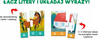 Puzzle edukacyjne Pierwsze słowa Kapitan Nauka Układanie i czytanie 3-6 lat
