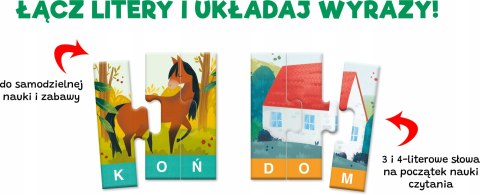 Puzzle edukacyjne Pierwsze słowa Kapitan Nauka Układanie i czytanie 3-6 lat