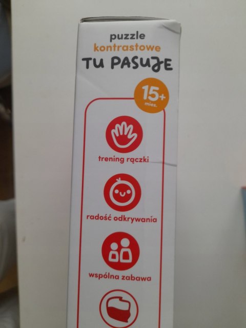 OUTLET Puzzle kontrastowe Tu pasuje 15m+ Czuczu Uszkodzone opakowanie